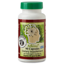 Load image into Gallery viewer, Athina Greek Verbena Mountain Tea Capsules Plus Vitamin D3 + K2 MK-7. 90 Capsules. Vegan. No additives. Free Shipping