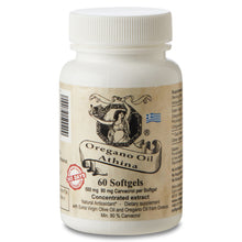 Load image into Gallery viewer, Athina Oregano Oil Softgel Forte 500 mg, 80 mg Carvacrol min per Softgel
